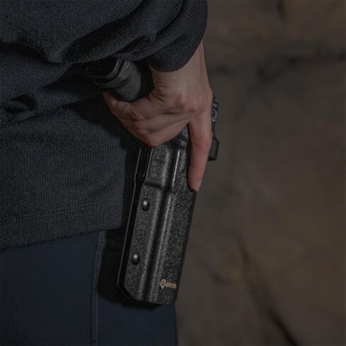 GRITR OWB Kydex Pistol Holster for Springfield Armory Prodigy | Gun Accessory w/Optic Cut, Adjustable Retention & Cant, Compatible with Safariland QLS/G-Code RTI Attachments - Right/Left Hand Options in Saudi Arabia