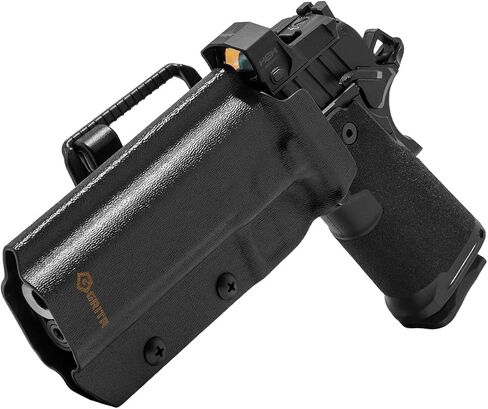GRITR OWB Kydex Pistol Holster for Springfield Armory Prodigy | Gun Accessory w/Optic Cut, Adjustable Retention & Cant, Compatible with Safariland QLS/G-Code RTI Attachments - Right/Left Hand Options in Saudi Arabia