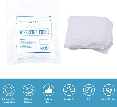CHICIRIS LCD Clean Cloth 100pcs Bag - Soft Microfiber Phone Dusting Cloth for Vacuum Dustfree Cleaning - Ideal for Professional Situations and Daily Maintenance in Saudi Arabia