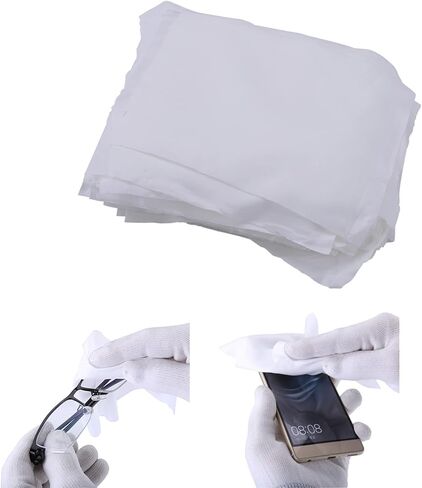 CHICIRIS LCD Clean Cloth 100pcs Bag - Soft Microfiber Phone Dusting Cloth for Vacuum Dustfree Cleaning - Ideal for Professional Situations and Daily Maintenance in Saudi Arabia