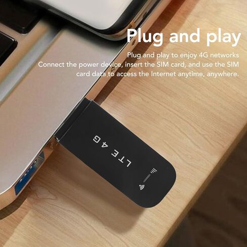 VBESTLIFE 4G LTE USB WiFi Dongle، جهاز توجيه نقطة اتصال متنقلة، جهاز مودم محمول لـ 10 مستخدمين مع فتحة بطاقة SIM للسفر، لآسيا وأفريقيا والشرق الأوسط (أبيض) in Saudi Arabia