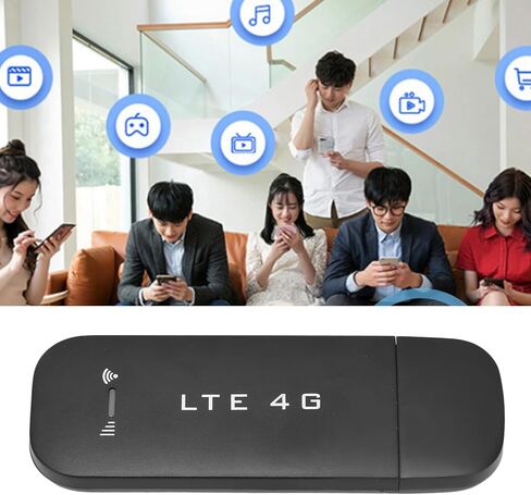 VBESTLIFE 4G LTE USB WiFi Dongle، جهاز توجيه نقطة اتصال متنقلة، جهاز مودم محمول لـ 10 مستخدمين مع فتحة بطاقة SIM للسفر، لآسيا وأفريقيا والشرق الأوسط (أبيض) in Saudi Arabia