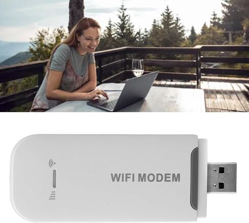 VBESTLIFE 4G LTE USB WiFi Dongle, Mobile Hotspot Router, 150Mbps High Speed Portable Modem Device with SIM Card Slot for Travel, Support 10 Users (Black) in Saudi Arabia