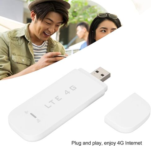 VBESTLIFE 4G LTE USB WiFi Dongle، جهاز توجيه نقطة اتصال متنقلة، جهاز مودم محمول بسرعة 150 ميجابت في الثانية مع فتحة بطاقة SIM صغيرة للسفر، يدعم 10 مستخدمين in Saudi Arabia