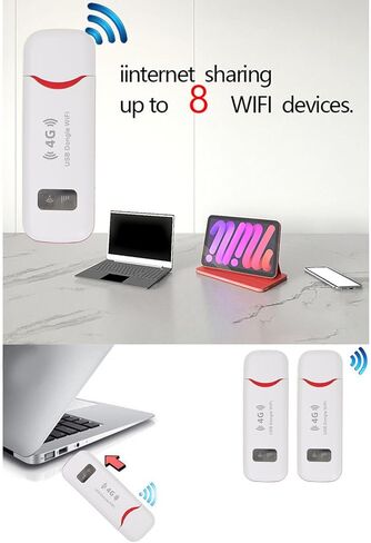 Sanpyl 4G LTE USB WiFi Hotspot, 4G Mobile Hotspot Router with SIM Card Slot, 150Mbps Pocket Network WiFi Modem Support 10 Users, for Travel and Business in Saudi Arabia