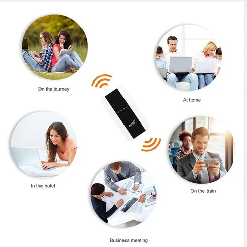VBESTLIFE Unlocked 4G LTE Mobile WiFi Router with SIM Card Slot, 150Mbps Portable Hotspot Device, Mini Wireless Internet Modem for Travel, for America in Saudi Arabia