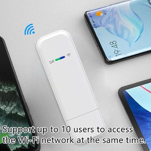VBESTLIFE 4G LTE USB WiFi Dongle, Mobile Hotspot Router, 150Mbps Portable Modem Device with SIM Card Slot for Travel, 10 Users Sharing (Southeast Asia Version) in Saudi Arabia
