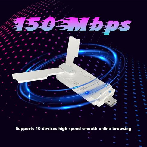 VBESTLIFE 4G LTE USB WiFi Dongle, Mobile Hotspot Router, 150Mbps Portable Travel Modem Device with SIM Card Slot, Support 10 Users in Saudi Arabia