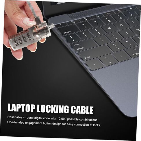 Operitacx Laptop Security Lock 1.8m Cable Anti-Theft Notebook Lock for Business Use for Laptops and Tablets Universal Computer Accessory in Saudi Arabia