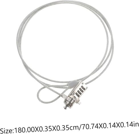 Cable Lock for Laptop and Notebook 1.8m Keyed Security Lock Security Features for Business and Travel in Saudi Arabia