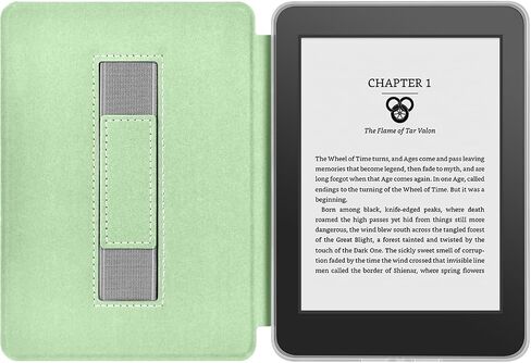 حافظة لجهاز Kindle 6 بوصات 2024 و2022 (الجيل الحادي عشر) مع ملصقات، غطاء من البولي يوريثين + ظهر شفاف صلب من مادة TPU مع حزام يد، خاصية النوم/الاستيقاظ التلقائي، ماتشا جرين in Saudi Arabia