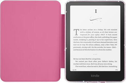 حافظة MOROCK لجهاز Kindle Paperwhite الجيل الثاني عشر مقاس 7 بوصات 2024، تناسب إصدار Kindle Colorsoft Paperwhite Signature Edition، جلد PU لامع نحيف وغطاء خلفي من الأكريليك الشفاف للكمبيوتر الشخصي، نوم/استيقاظ تلقائي، توت بري لامع in Kuwait