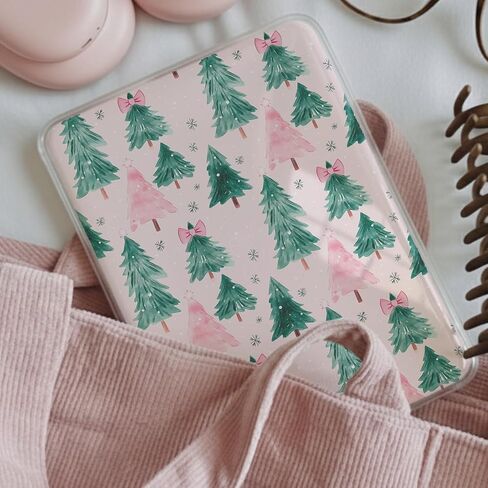 Pink Christmas Tree Cardstock Insert for Kindle Clear Case 11th & 12th Generation Paperwhite & Colorsoft, Decorative Cardstock Insert for Kindle Clear Cases CXMT55 in Saudi Arabia