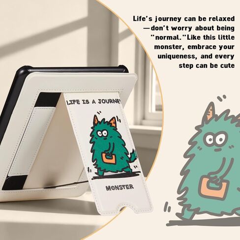 CoBak Lightweight Stand Cute Case for 7" Kindle Paperwhite 12th Gen 2024 and Kindle Colorsoft with Right Hand Strap - Compatible with iPhone MagSafe, for Samsung/Anker Wireless Charging Pads in Saudi Arabia