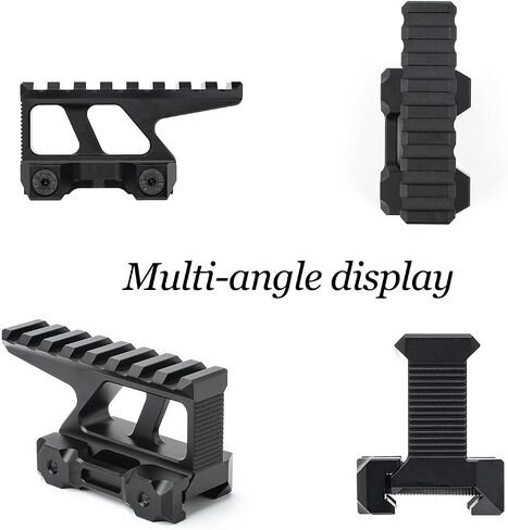 NOBUHIRO Picatinny Riser Mount، 1.5 بوصة عالي المستوى 8 فتحات 3.35 بوصة السكك الحديدية Red Dot Riser Mount لرؤية النقاط الحمراء والنطاقات والبصريات، مناسب لسكك Picatinny مقاس 20 مم in Kuwait