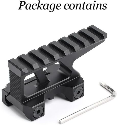 NOBUHIRO Picatinny Riser Mount، 1.5 بوصة عالي المستوى 8 فتحات 3.35 بوصة السكك الحديدية Red Dot Riser Mount لرؤية النقاط الحمراء والنطاقات والبصريات، مناسب لسكك Picatinny مقاس 20 مم in Kuwait