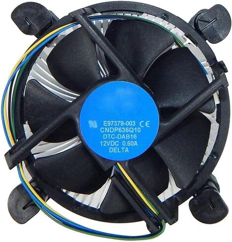 i3/i5/i7 LGA115x CPU Heatsink - متوافق مع Intel CPU Cooler Aluminium Heatsink لـ LGA1200 LGA1151 LGA1150 LGA1155 LGA1156 - لـ Intel E97379-003 لمبرد وحدة المعالجة المركزية لسطح المكتب ذو 4 دبابيس مع الألومنيوم in Kuwait