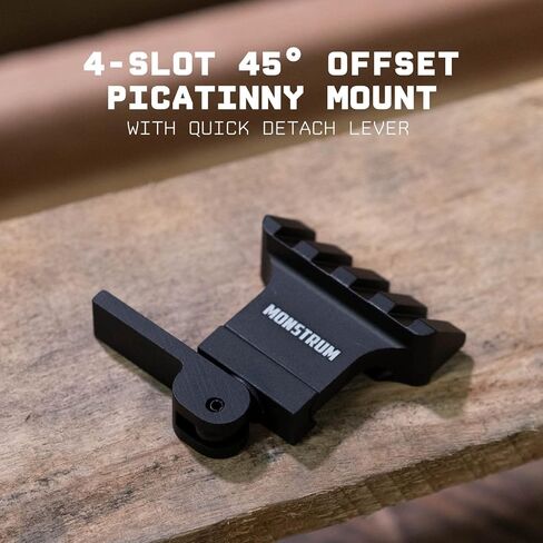 Monstrum 45 Degree Offset Picatinny Rail Mount with Quick Detach in Saudi Arabia