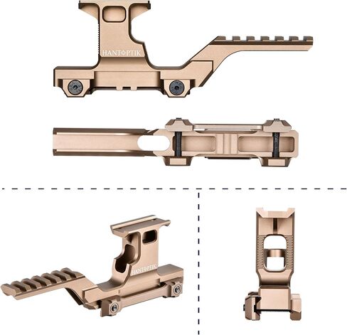 Hantoptik Tactical Group Type Mount, Combo Optic Riser Mount for Laser Night Vision, Red Dot Sight Scope, Holographic Sight, Magnifiers, Picatinny Rail Fast Riser Base Adapter Rail 21 mm in Kuwait