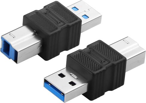 CERRXIAN USB 3.0 Type A Female to Type B Male Connector Adapter 5Gbps USB A to B Printer Converter for Printer, Scanner, External Hard Drive - 2Pack in Saudi Arabia