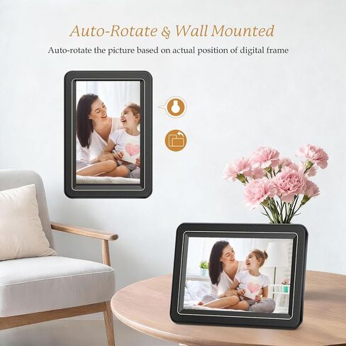 إطار صور رقمي - إطار صور رقمي واي فاي ذكي مقاس 10.1 بوصة من Frameo، وشاشة لمس IPS عالية الدقة 1280x800، ومساحة تخزين 32 جيجابايت، ومشاركة فورية عبر التطبيق، لأعياد الميلاد والتدفئة المنزلية والذكرى السنوية in Kuwait