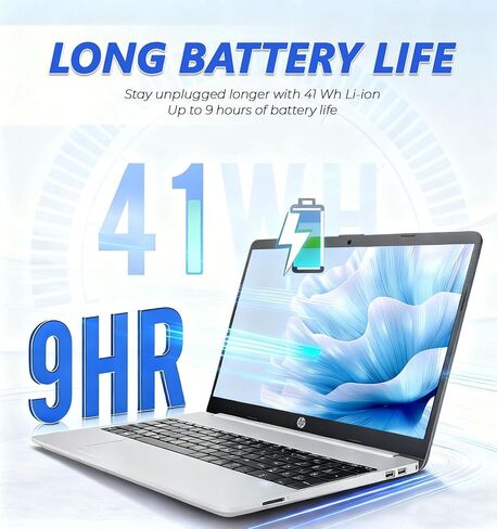 HP 15.6 inch FHD Business Laptop | Intel Dual Core Processor Series | 16GB RAM | 512GB SSD | SD Card Reader | Long Battery | Wi-Fi 6 | Windows 11 Pro | School, Business & Productivity in Saudi Arabia