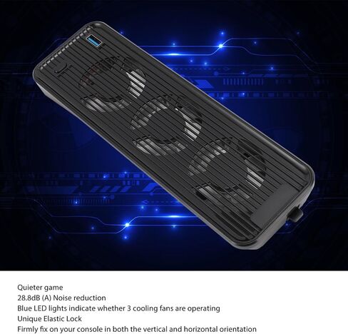 Cooling Fan for Game Console, Plug and Play Cooling Fan for Old (Black) in Saudi Arabia