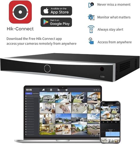 DS-7616NI-Q2/16P 4K NVR 16 قناة 16 قناة 16 PoE مسجل فيديو شبكي يعمل مع كاميرا IP 8MP/6MP/5MP/4MP، يدعم ما يصل إلى 8 تيرابايت من القرص الصلب (HDD غير متضمن) in Kuwait