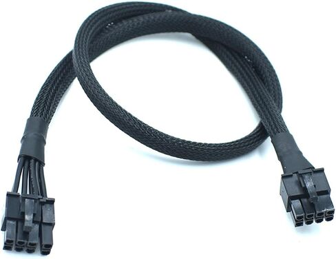 PSU PCIe 8 Pin Port to PCIe 8 Pin (6+2) Male Power Adapter Braided Sleeved Cable for 1200W 1000W 850W in Saudi Arabia
