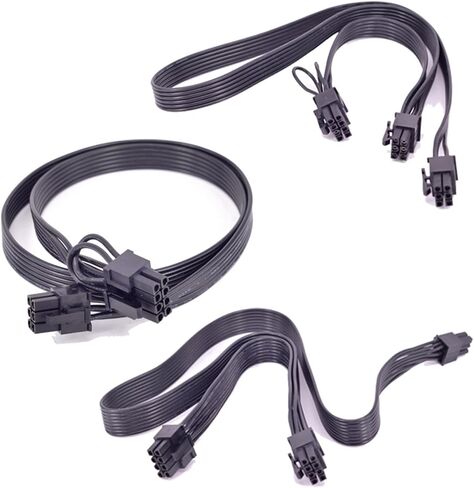 PCI-e 6 Pin to 2 Ports 6+2 Pin 8 Pin Power Supply Cable 6pin to 8pin for V Series V850 V1000 V1200 Modular PSU(6P to 8P) in Kuwait