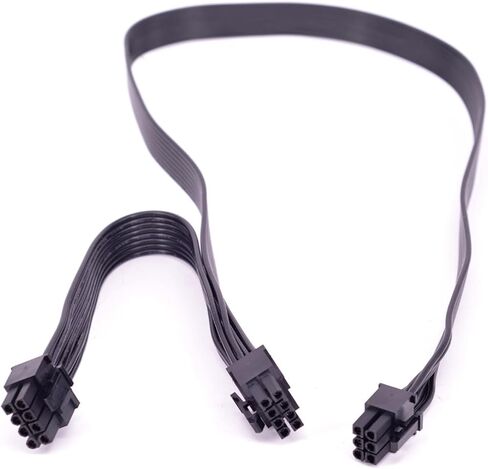 PCI-e 6 Pin to 2 Ports 6+2 Pin 8 Pin Power Supply Cable 6pin to 8pin for V Series V850 V1000 V1200 Modular PSU(6P to 8P) in Kuwait