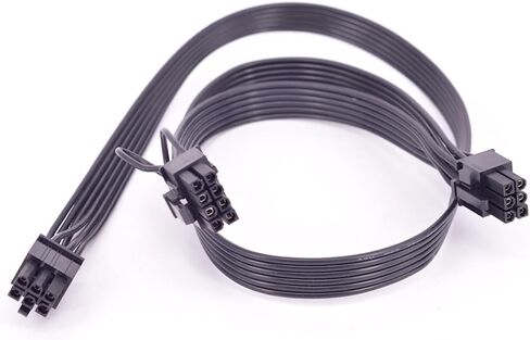 PCI-e 6 Pin to 2 Ports 6+2 Pin 8 Pin Power Supply Cable 6pin to 8pin for V Series V850 V1000 V1200 Modular PSU(6P to 8P) in Kuwait