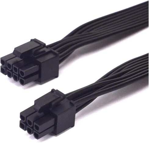 PCI-e 6 Pin to 2 Ports 6+2 Pin 8 Pin Power Supply Cable 6pin to 8pin for V Series V850 V1000 V1200 Modular PSU(6P to 8P) in Kuwait