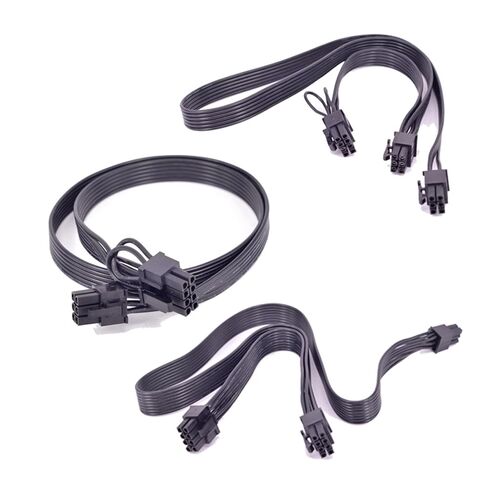 PCI-e 6 Pin to 2 Ports 6+2 Pin 8 Pin Power Supply Cable 6pin to 8pin for V Series V850 V1000 V1200 Modular PSU(6P to 8P) in Saudi Arabia