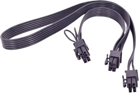 PCI-e 6 Pin to 2 Ports 6+2 Pin 8 Pin Power Supply Cable 6pin to 8pin for V Series V850 V1000 V1200 Modular PSU(6P to 8P) in Kuwait