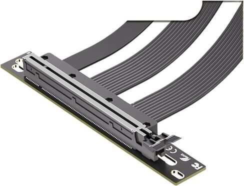 كابل PCI-E 5.0 X16 Riser مقاس 20 سم، كابل عمودي GPU عالي السرعة بفتحة 90 درجة متوافق مع RTX5090 RTX4090 RX8900 RX7900 (PCI-E 5.0 X16 أسود) in Saudi Arabia