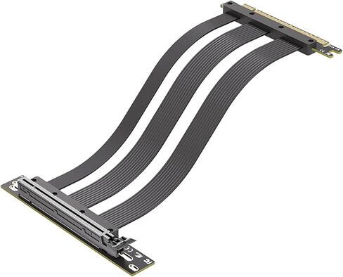 كابل PCI-E 5.0 X16 Riser مقاس 20 سم، كابل عمودي GPU عالي السرعة بفتحة 90 درجة متوافق مع RTX5090 RTX4090 RX8900 RX7900 (PCI-E 5.0 X16 أسود) in Saudi Arabia