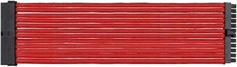 6 Pack Braided ATX Sleeved Cable Extension Kit for Power Supply Cable Kit, PSU Connectors, 24 Pin, 8 Pin, 6 Pin 4 + 4 Pin(Red) in Saudi Arabia