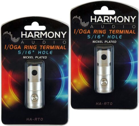 Harmony Audio HA-RT0 Car Stereo Power/Ground 1/0 Gauge 5/16" Ring Terminal Pair in Saudi Arabia