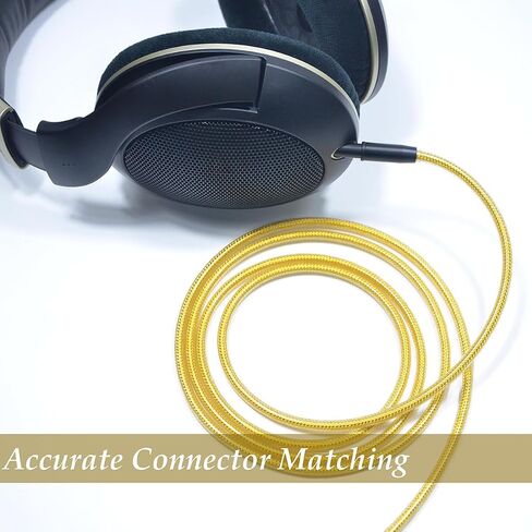 6N OFC Silver-Plated with Metal Shielding Layer 4.4mm 3.5mm Headphone Upgrade Cable for SENNHEISER HD 599 HD 560S HD 505 HD 569 HD 599 SE HD 550 HD 400S HD 400 PRO (4.4mm Plug) in Saudi Arabia