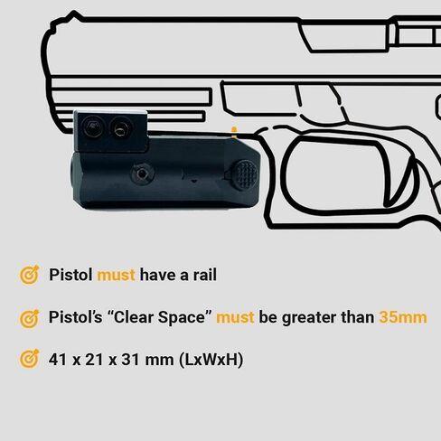 HiLight - TSB- TSBL التكتيكي - ليزر دائري أحمر وأزرق كلاسيكي مع بطارية من النوع C قابلة لإعادة الشحن - نوع USB - ألومنيوم صلب مؤكسد - ضوء محمول/مثبت على السكك الحديدية وفئة ليزر مزدوجة من IIIA، <5 ميجاوات in Kuwait