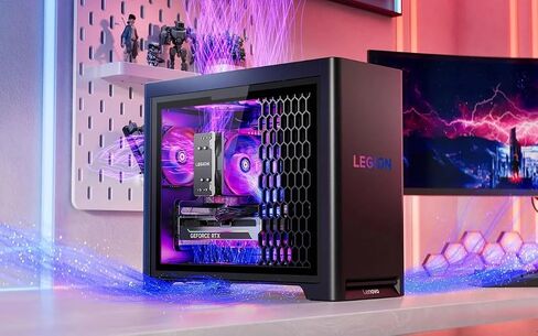 Lenovo 2025 Legion Tower 5 - T5 30AGB10 كمبيوتر ألعاب يعمل بالذكاء الاصطناعي مع معالج AMD Ryzen 7 7800X3D، وضمان 3 سنوات، ورسومات NVIDIA GeForce RTX 5070 Ti 16GB GDDR7، وذاكرة 32 جيجابايت، و1 تيرابايت SSD in Kuwait