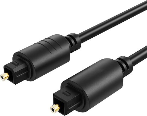Optical Audio Cable, 3 Feet Fiber Optic Cable [S/PDIF] with Gold Plated for Home Theater, Sound Bar, TV, PS4, VD/CD Player, Blu-ray Players, Game Console& More, 0.9M in Saudi Arabia