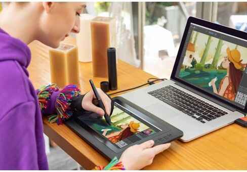 XP-PEN Artist12 11.6 Inch FHD Drawing Monitor Pen Display & XPPen Digital Drawing Glove - Two-Finger Artist Glove with Cute Cat Print in Saudi Arabia
