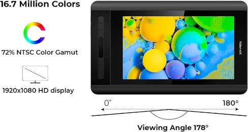 XP-PEN Artist12 11.6 Inch FHD Drawing Monitor Pen Display & XPPen Digital Drawing Glove - Two-Finger Artist Glove with Cute Cat Print in Saudi Arabia