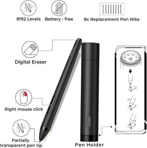 XP-PEN Artist12 11.6 Inch FHD Drawing Monitor Pen Display & XPPen Digital Drawing Glove - Two-Finger Artist Glove with Cute Cat Print in Saudi Arabia