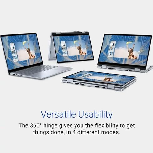 كمبيوتر محمول Dell Inspiron 14 7740 Business، 2 في 1 14 بوصة FHD + كمبيوتر مساعد طيار يعمل باللمس، Intel Core 5 (> i7-1355U)، لوحة مفاتيح بإضاءة خلفية، بصمة الإصبع، عمر بطارية 10 ساعات، Win11، W/128GB PSD (32GB RAM | 2TB SSD) in Saudi Arabia