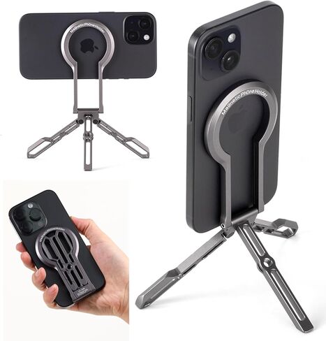 حامل ثلاثي للهاتف بجيب مغناطيسي قابل للطي متوافق مع Magsafe لهاتف iPhone 17/16/15 Plus Pro Max Series، حامل ثلاثي القوائم لهاتف iPhone، ومقبض الهاتف، وحامل الهاتف، وحامل الهاتف in Saudi Arabia