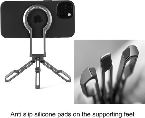 حامل ثلاثي للهاتف بجيب مغناطيسي قابل للطي متوافق مع Magsafe لهاتف iPhone 17/16/15 Plus Pro Max Series، حامل ثلاثي القوائم لهاتف iPhone، ومقبض الهاتف، وحامل الهاتف، وحامل الهاتف in Saudi Arabia