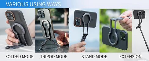 حامل ثلاثي للهاتف بجيب مغناطيسي قابل للطي متوافق مع Magsafe لهاتف iPhone 17/16/15 Plus Pro Max Series، حامل ثلاثي القوائم لهاتف iPhone، ومقبض الهاتف، وحامل الهاتف، وحامل الهاتف in Saudi Arabia
